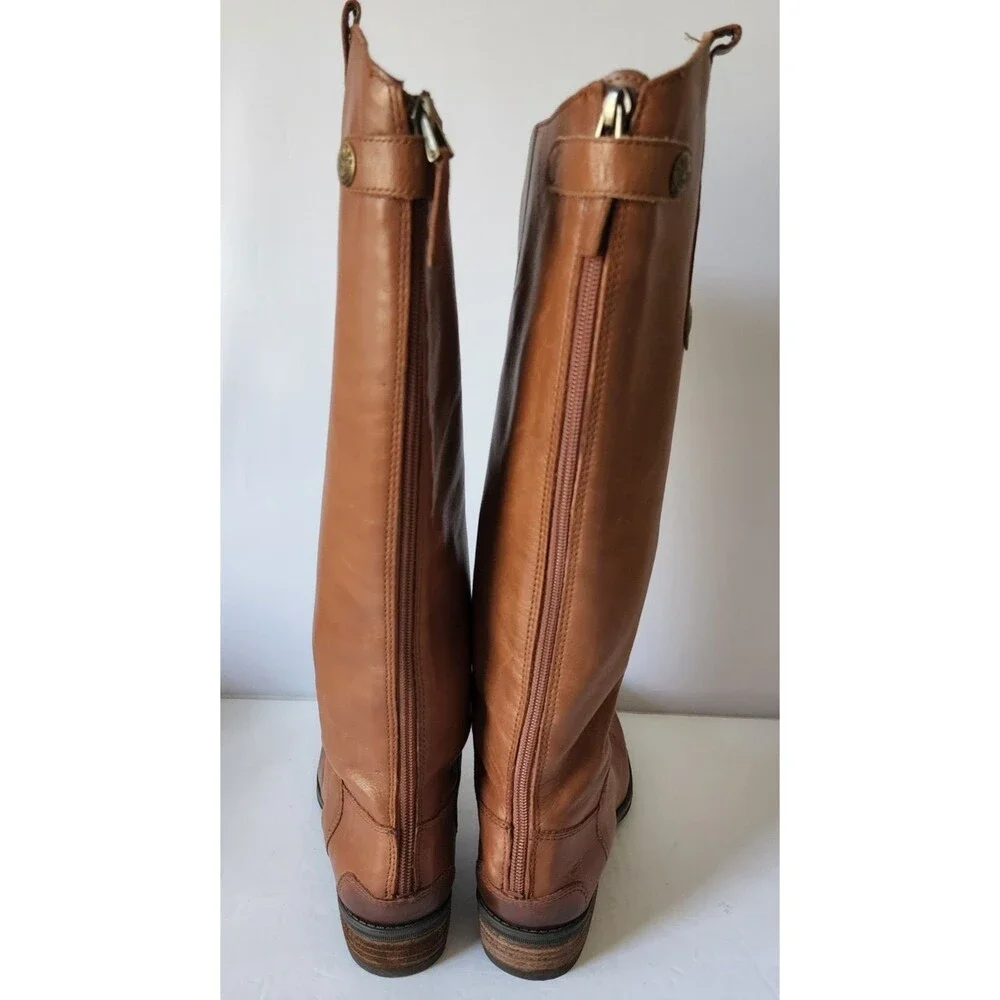 Sam Edelman Penny tall Riding Brown Boots Whiskey British tan size 6 M